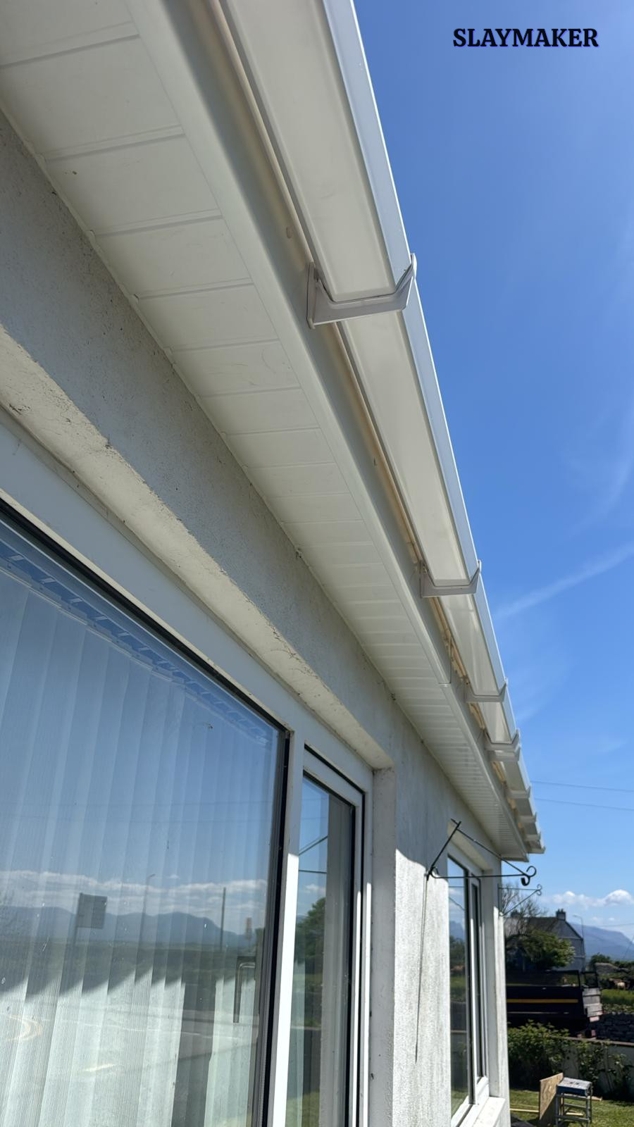 uPVC ventilated soffit.